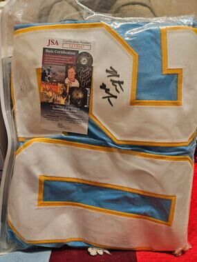 Natrone Means signed and JSA authenticated San Diego Chargers jersey, XL